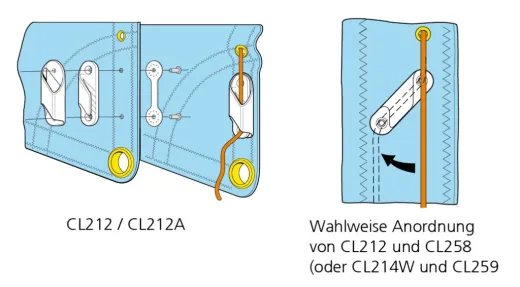 CLAMCLEAT Nylon Sail Cleat 3-6mm (BB) weiß