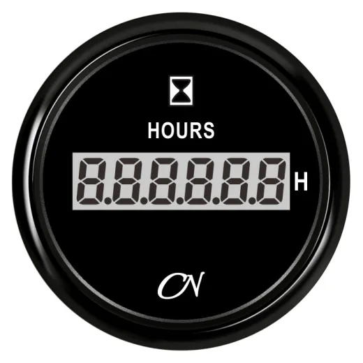 CN-Betriebsstundenzähler digital schwarz/chrom