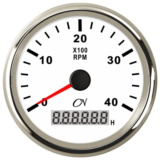 CN-Instrument Drehzahlmesser max. 4000U weiß/chr.