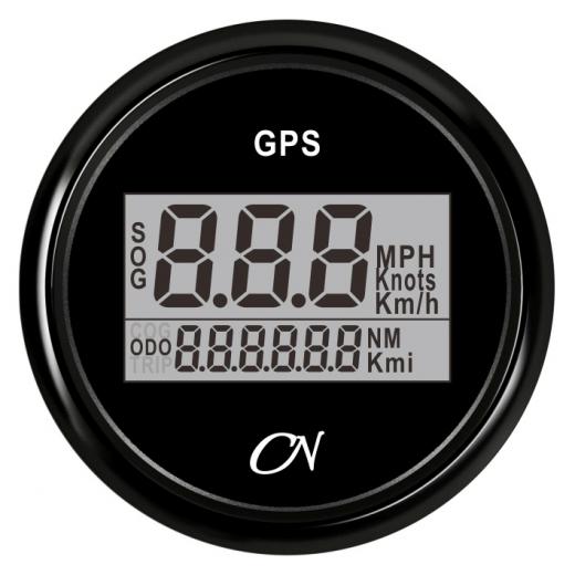 CN-Instrument GPS-Tacho Digital weiß/chrom