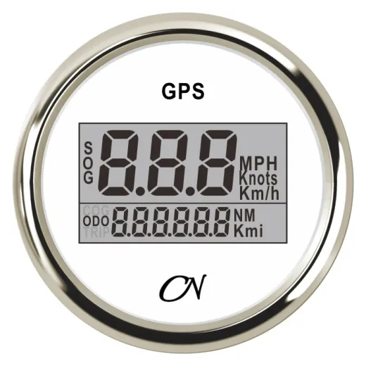 CN-Instrument GPS-Tacho Digital weiß/chrom