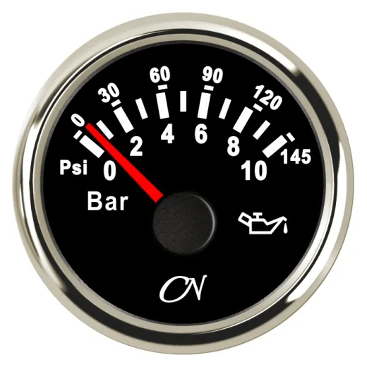 CN-Instrument Öldruckanzeige bis 10bar schw./chrom