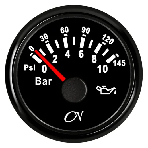 CN-Instrument Öldruckanzeige bis 10bar weiß/chrom
