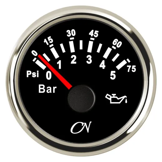 CN-Instrument Öldruckanzeige bis 5bar schw./chrom