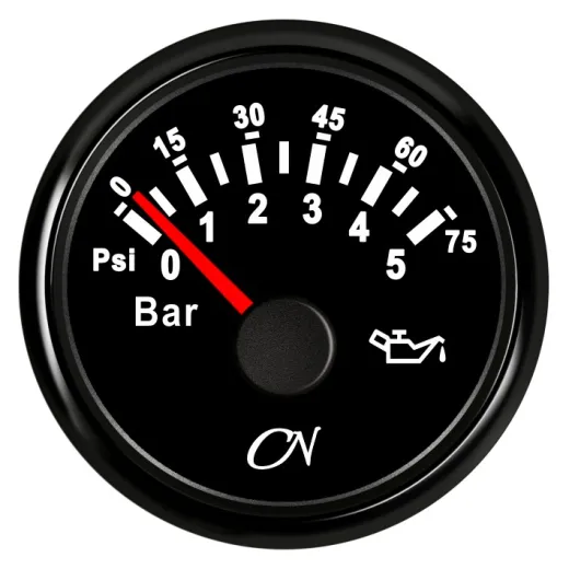 CN-Instrument Öldruckanzeige bis 5bar schw./schw.