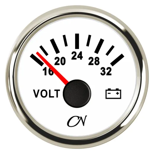 CN-Instrument Voltmeter 24V schwarz/chrom