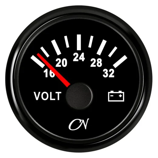 CN-Instrument Voltmeter 24V schwarz/chrom