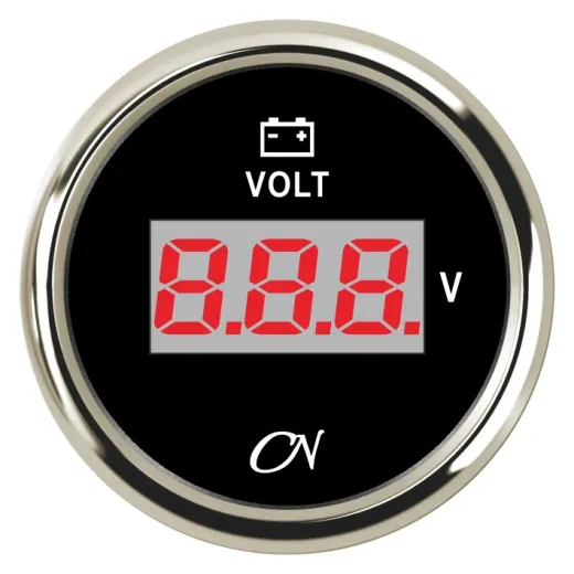 CN-Instrument Voltmeter DIGITAL weiß/chrom
