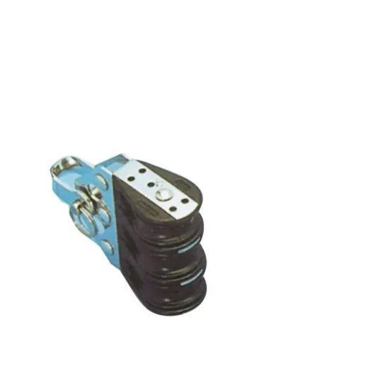 Allpa Kunststoff Dreischeibenblock, 8mm, Kugellager 28mm, Arbeitslast 150kg, Bruchlast 750kg