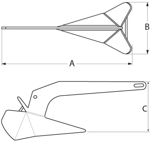 DC-Anker Edelstahl AISI316 20kg