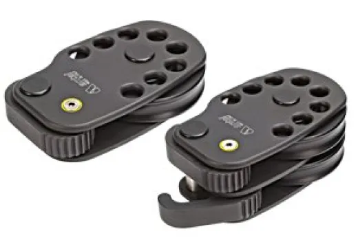 Antal Aluminium Doppelt Deckblock Mit Feder Stopper, Ø100mm, Scheibe Für Ø8-16mm Leine, Arbeitslast 2000kg, Links