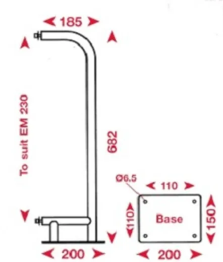 Deckhalterung für Echomax 230BR