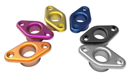 Decksdurchführung Alu 15mm ID Blau