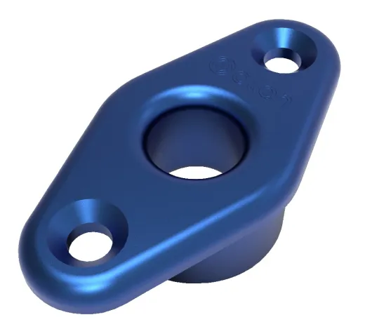 Decksdurchführung Alu 9mm ID Blau
