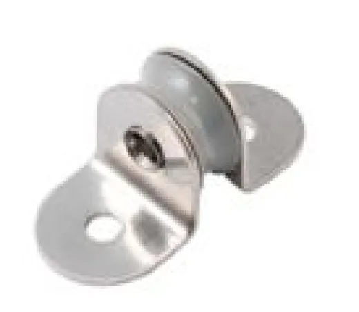 Decksrolle klein mit zwei Rollen für Tauwerk