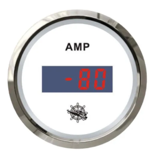 Digital ammeter w/shunt white/glossy