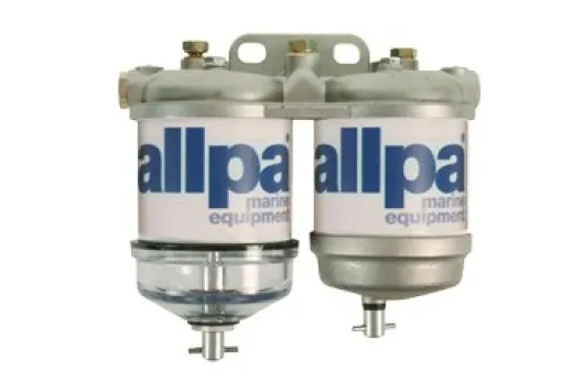 Allpa Doppelter Kraftstofffilter Für Diesel, Mit Wasserseparator, 50l/St., Kunststoff- & Aluminiumbehälter