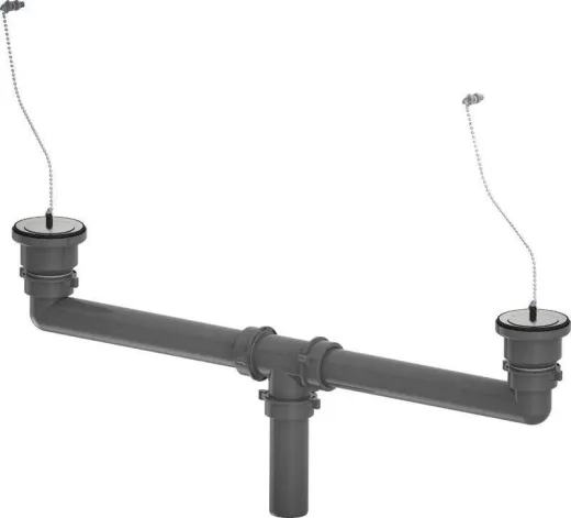 Doppelter Abfluss mit Stopfen