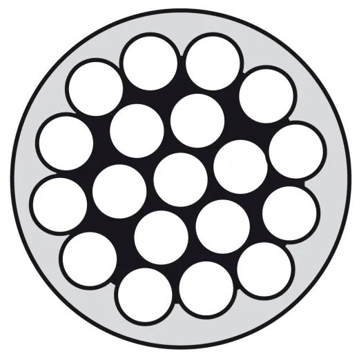Drahtseil 1x19 A4 4/6mm PVC weiß ummantelt