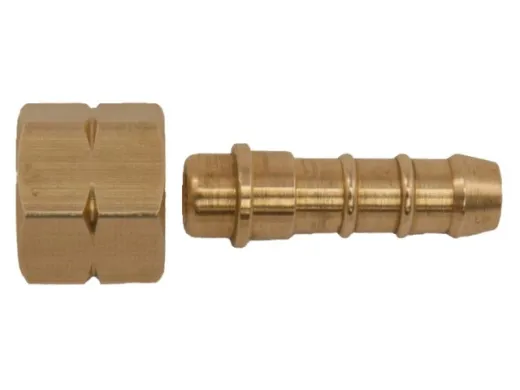 Drehbare Messingkupplung 1/4 RH-ÜM x 8mm Tülle