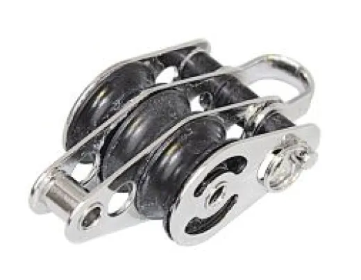 Dreifachblock mit lösbarem Schäkel 25 x 8mm Nylon