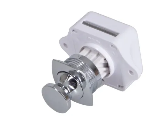 Druckknopf rund Messing-verchromt