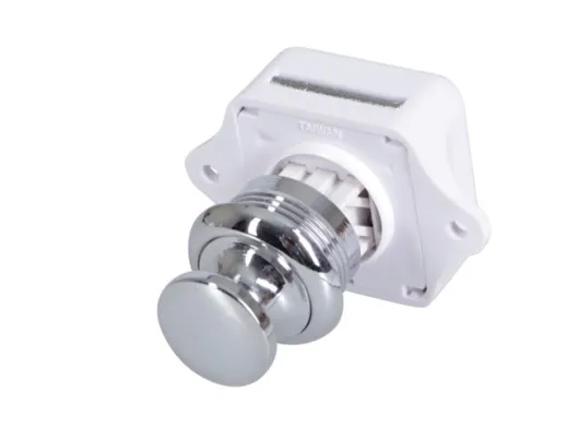 Druckknopf rund Messing-verchromt