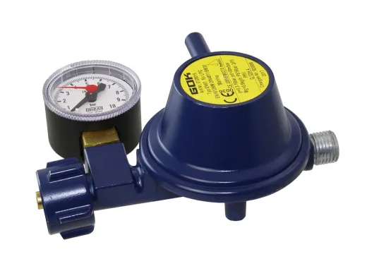 Druckregler 50mbar 1.5 kg/h gerader Abg. Manometer