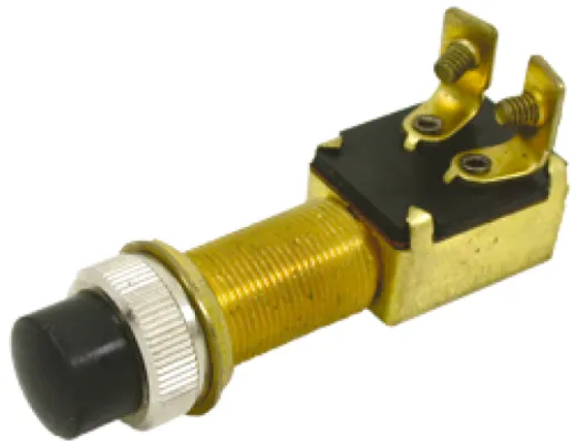 Druckschalter 12v, 2-Positionen, A=28mm, B=14mm, C=18mm, Schwarzer Druckknopf, Max. 20a