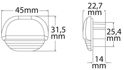 Easy Fit Step Lamp weiß Kst.verchromt