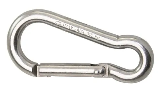 Edelstahl-Karabinerhaken AISI316 60mm