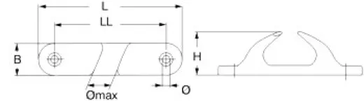 Edelstahl-Lippen gerade 152mm
