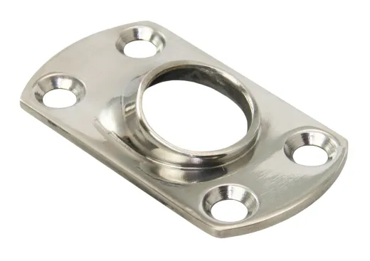 Edelstahl-Relingsbeschlag Endstück 60°eckig 22mm