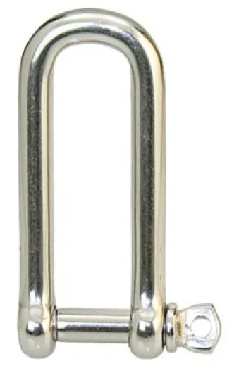 Edelstahlschäkel D-Form lang 4mm