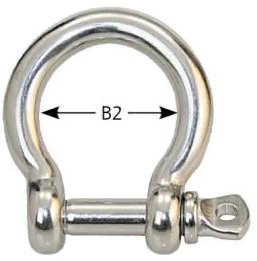Edelstahlschäkel geschweift 8mm