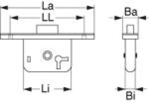 Einbau-Türschloss mit Zylinder Anschlag links