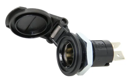 Einbausteckdose mit Deckel 6-24V max. 16A rund-lose-