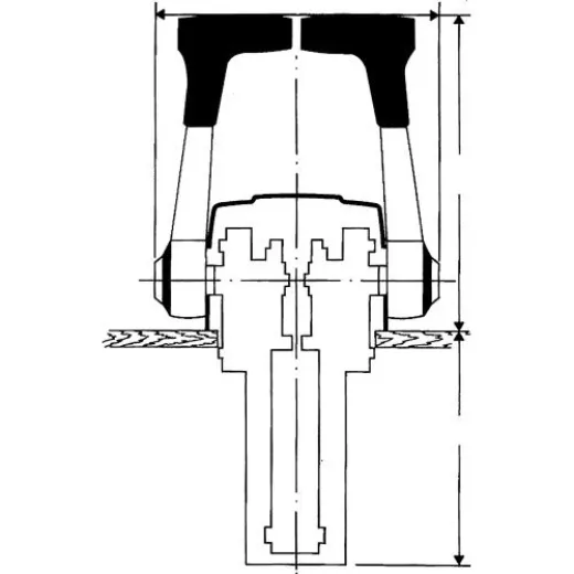 Seastar Einhebel-Fernbedienung A80/L, Toppmontage, Mit Verriegelung
