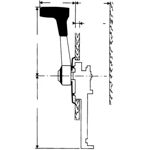 Allpa Einhebel-Fernbedienung B80, Seitenmontage, Standard