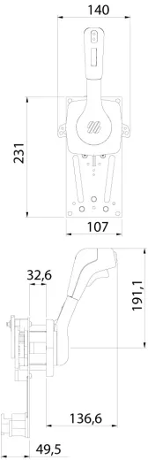 Einhebelschaltung B310B Neutralschalter