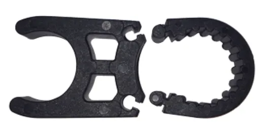 Einzelne Kunststoffklemme, Schwarz, Für Badeleiter Ø25mm (1)