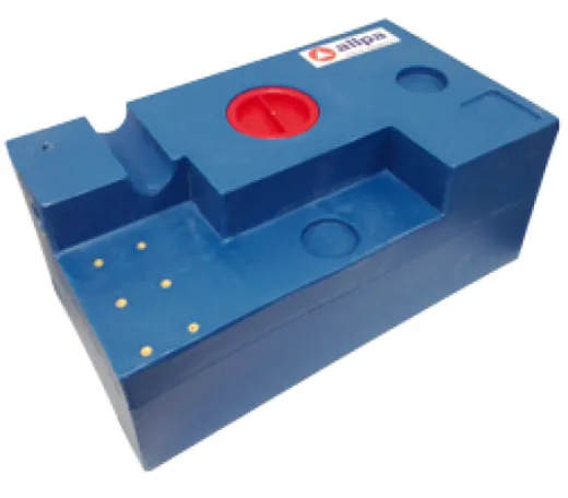 Einzelner Kunststofff Fäkalientank, Rechteckig, 103ltr, 950x400x300mm