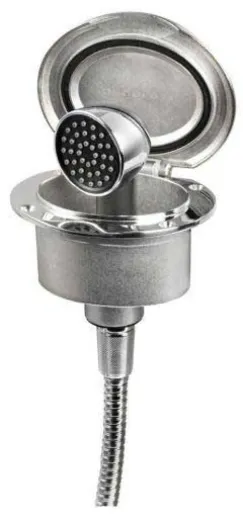 Elissa Deck Shower - Keji (118 x 97 mm, 90 mm, 2.5 m (Edelstahl), 70.7 mm)