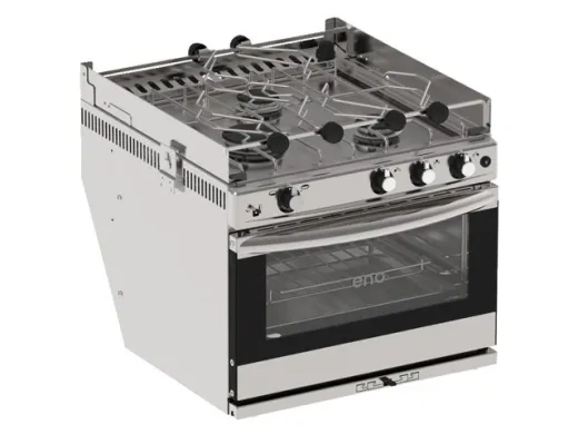 Eno-Einbau-Gasbackofen Ultim mit Kocher und Grill / 3-flammig / 30mbar