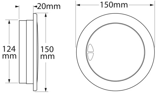 EuroLED150 warmweiß/rot Edelstahl