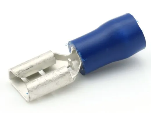 Fachstecker unisoliert - Blau, 6,3 x 0,5 mm