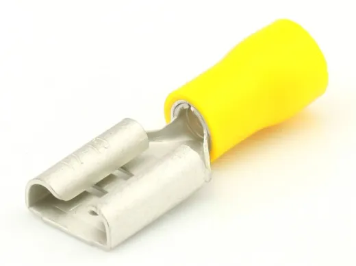 Fachstecker unisoliert - Gelb, 9,5 x 1,2 mm, 50 Stück