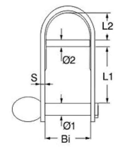 Fall-Schäkel Bolzen 6mm SB-Pack