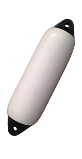 Fender Orca Ø300mm, L=800mm, Weiß Mit Schwarzem Kopf (Größe 4) (Aufblassbar Mit Kugelventil)