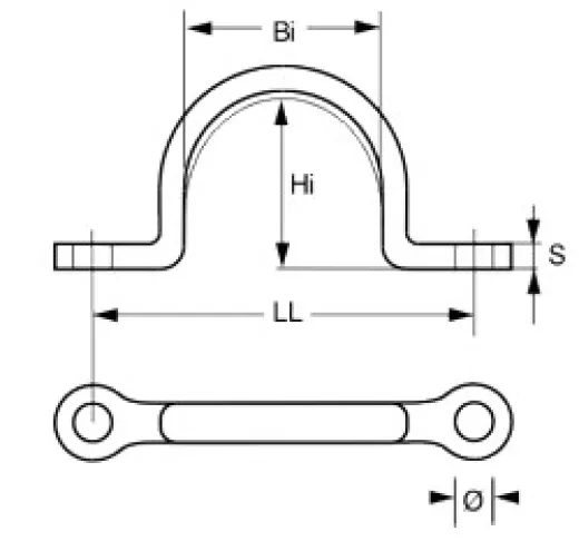 Fenderöse Rundmaterial AISI316 6mm VP=10Stück